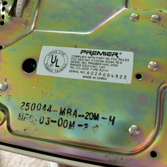Premier 2500 Vintage Push Button Telephone *Works* - Picture 6 of 6